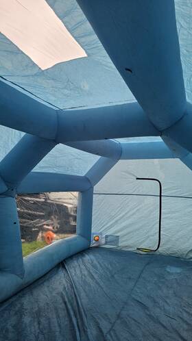 Aeg Ipb2010 Inflatable Paint Booth 10x20x8 Used