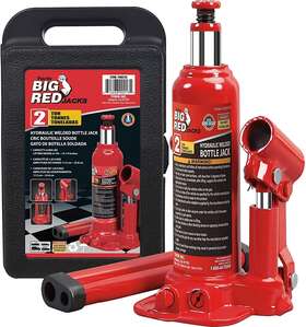 T90213 Big Red 2 Ton Torin Hydraulic Welded Bottle Jack Clow Mold St Orage Case T90213 Big Red 2 Ton Torin Hydraulic Welded Bottle Jack Clow Mold St Orage Case