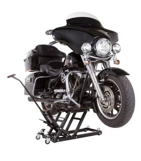Bw-0101-u-a Black Widow Motorcycle Atv Hydraulic Lift Jack Stand 1500lbs Powder Coated Steel