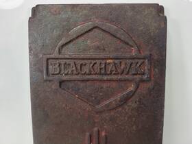 S4.98 Blackhawk Vintage Floor Jack Name Plate - Cast Iron Part No. Nice Cond