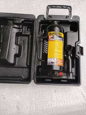 56443 Blackjack 12 Ton Capacity Hydraulic Bottle Jack Used Lifting Range 18 Inch