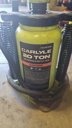 Cbj20tair Carlyle 20 Ton Air Hydraulic Bottle Jack Used/great Condition #cbj20tair