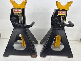 50157 Craftsman 3 1/2 Ton Jack Stands Pair Mechanics Automotive Tool For Car Truck