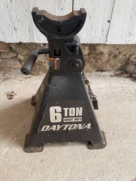 Daytona Djs6gry 6 Ton Heavy Duty Ratcheting Jack Stands Slate Gray