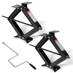 813291 Dumble Clearance 2pk Trailer Jack - 7500lb Adjustable Scissor Stabilizers