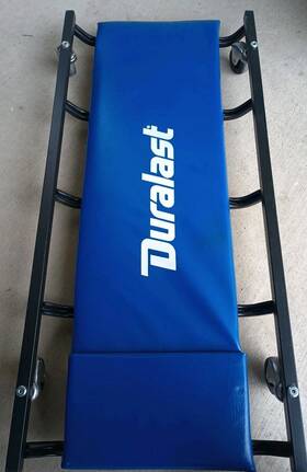Tr6453z Duralast Blue 36 Inch 4-wheel Swivel Shop Creeper 250lb. Capacity Has Some Wear Tr6453z Duralast Blue 36 Inch 4-wheel Swivel Shop Creeper 250lb. Capacity Has Some Wear