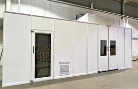 2000rdd Future Cure Used Paint Spray Booth With Mixing Room Back Draft 3 Door W. Lights 2000rdd Future Cure Used Paint Spray Booth With Mixing Room Back Draft 3 Door W. Lights