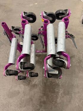 Gojak 9108568 Car Wheel Dolly Master Set With Storage Rack Of 4 1574lb Capacity