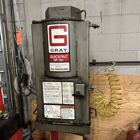 Gray Qp-100 Oil Filter Crusher Quickpac Auto Shop Mechanic Autobody Waste