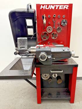 3-jaw Hunter Bl1x Disc And Drum Brake Lathe With Doublechuck Adapter Kit Bench