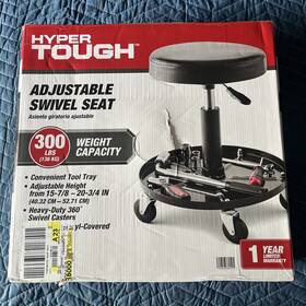672798121 Hyper Tough Adjustable Pneumatic Roller Seat 300-lb Capacity Black 672798121 Hyper Tough Adjustable Pneumatic Roller Seat 300-lb Capacity Black