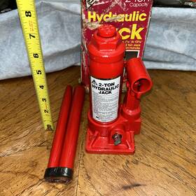 Kmart F#129 Hydraulic Bottle Jack Automotive Car Repair Shop Lift Tool Red 2 Ton Kmart F#129 Hydraulic Bottle Jack Automotive Car Repair Shop Lift Tool Red 2 Ton
