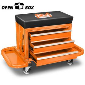 Kos-pmtolrst1og Ko Speed Open Box 350lb Capacity 3-drawer Mechanics Seat Shop Stool With Tool Tray Orange Kos-pmtolrst1og Ko Speed Open Box 350lb Capacity 3-drawer Mechanics Seat Shop Stool With Tool Tray Orange