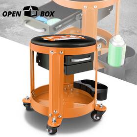 Kos-pmtolrst2og Ko Speed Open Box Round Mechanics Roll Seat Creeper Stool With Storage Drawer&tray Orange Kos-pmtolrst2og Ko Speed Open Box Round Mechanics Roll Seat Creeper Stool With Storage Drawer&tray Orange