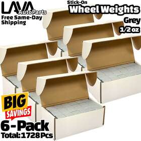 1-2ozwwg Lava Autoparts 6 Box 1/2 Oz Grey Wheel Weights Stick-on Adhesive Tape Total 1728 Pcs Lead-free 1-2ozwwg Lava Autoparts 6 Box 1/2 Oz Grey Wheel Weights Stick-on Adhesive Tape Total 1728 Pcs Lead-free