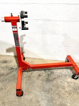 H68057 Lincoln Automotive 750 Lbs Steel Engine Stand With 360 Degree Rotating Head Adjustable Mounting