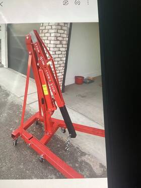 0139jomy Merxeng Pis Engine Hoist 2 Ton Folding Shop Crane Hydraulic With 6 Feet 4400lbs 0139jomy Merxeng Pis Engine Hoist 2 Ton Folding Shop Crane Hydraulic With 6 Feet 4400lbs