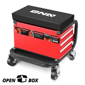 Npm69801 Newpoint Motor Open Box 3 Drawer Padded Rolling Mechanic Storage Stool Creeper Seat With Trays Npm69801 Newpoint Motor Open Box 3 Drawer Padded Rolling Mechanic Storage Stool Creeper Seat With Trays
