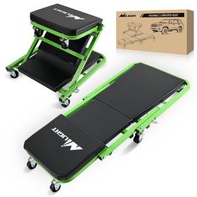 94005g-u1 Nilight 36inch 330lbs Z Creeper 2-in-1 Rolling Folding Car Seat Green Black