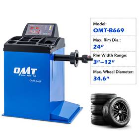 Omt-b669 Omt Wheel Balancer Tire Balancing Machine 2hp Motor 24 Inch Max.rim -used