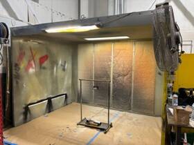 08310a00 Parker Finishing Solutions Rear Exhaust 10ftx7ftx7ft Open Face Spray Paint Booth