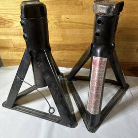94-1040 Petersen Vintage Pair Of Matching 4000 Lbs. Adjustable Jack Stands Usa