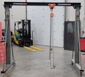 41188 Pittsburgh Automotive 1 Ton Capacity Telescoping Gantry Crane