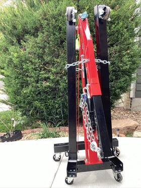 58794 Pittsburgh Automotive 1-ton Capacity Foldable Shop Crane Engine Hoist 58794 Pittsburgh Automotive 1-ton Capacity Foldable Shop Crane Engine Hoist