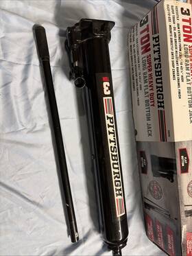 Pittsburgh Automotive 58906 3 Ton Super Heavy Duity Long Ram Flat Bottom Jack