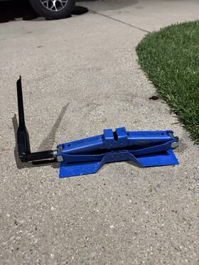 640819 Powerbuilt Blue 2t Scissor Jack Car Lift W Crank Handle Compact Emergency