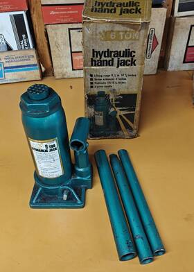 28.12084 Sears Vintage 6 Ton Hydraulic Hand Jack Excellent Condition Works Great