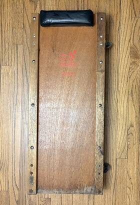 51103 Sears Auto Creeper With Metal Wheelspadded Headrest Wood Excellent Condition 51103 Sears Auto Creeper With Metal Wheelspadded Headrest Wood Excellent Condition