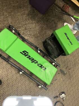 Jcw62g Snap-on Creeper Roller Cushion Headrest And Rolling Seat Green Usa #221 Jcw62g Snap-on Creeper Roller Cushion Headrest And Rolling Seat Green Usa #221
