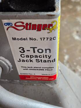 1772c Stinger Used Pair 3 Ton 6000 Lbs Jack Stands Steel Car Lifting Truck Lift Axle Repair
