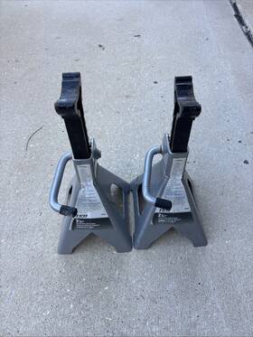 Teq Tq-925 Pair Of Matching Ratcheting Two-ton Jack Stands New Unused Model Tq925