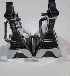 T42002c Torin Black Jack 2 Ton Double Locking Stands Pro Series Chrome