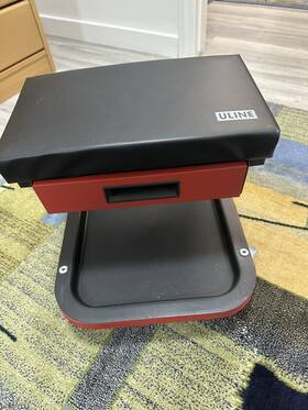 H-7355r U-line Uline Rolling Tool Seat Red