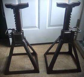 G1842 Walker Rigid Rack Vintage Pair 2 Antique 2-ton 790 Series-a Auto Jack Stands Usa