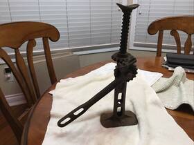 Sj-11 We Pratt Vintage W.e. Mfg. Sj 11 Original Car Screw Jack - 12 Inch Tall Sj-11 We Pratt Vintage W.e. Mfg. Sj 11 Original Car Screw Jack - 12 Inch Tall