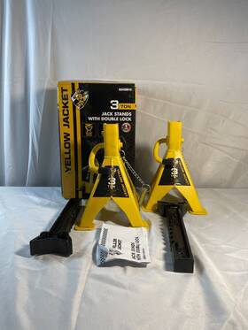 As43001c Yellow Jacket 3 Ton Jack Stands With Double Lock 2 Pack