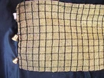 Vintage Table Runner Gold Metallic Black Jingle Bells Ends 25 Inch Long TR46. Fixed Price $12.99.