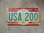 Illinois 1976 Collector License Plate # Usa 200. Fixed Price $25.00.