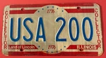 Usa 200 1976 Illinois Souvenir Vanity License Plate Bicentennial Collector. Fixed Price $19.99.