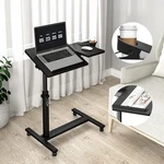 Adjustable Rolling Laptop Stand Overbed Tray With Cup Holder For Couch. Fixed Price $61.74.