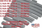 Assort 300 Pc Clip-on Wheel Weight Balance Type Mc 0.25 0.50 0.75 1.0 1.25 1.50Z. Fixed Price $59.56.