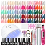 53PCS Gel Nail Polish Kit With Uv Light & Drill - 35 Colors, Top Base Coats, M. Fixed Price $37.99.
