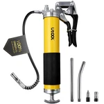 Utool Grease Gun, 8000 Psi Heavy Duty Pistol Grip 7 Pcs, Yellow. Fixed Price $48.66.