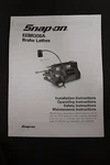 Snap-on EEBR308A Disc & Drum Brake Lathe Operating Manual. Fixed Price $22.99.
