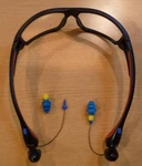 Snap-on Safety Glasses With Built-in Plugs Black Frame / Clear Lens Unused. Fixed Price $105.00.