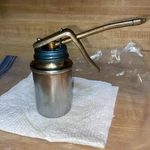 Brevettato G.125 Pump Oiler Can Blue Lid Italy Non-bendable , Spout Vtg Box. Fixed Price $24.75.